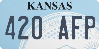 KS license plate 420AFP