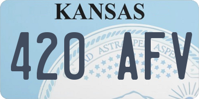 KS license plate 420AFV