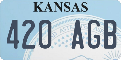 KS license plate 420AGB