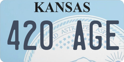 KS license plate 420AGE