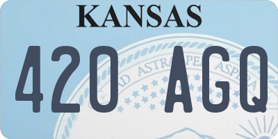 KS license plate 420AGQ
