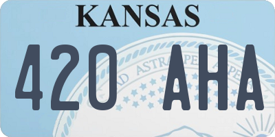 KS license plate 420AHA