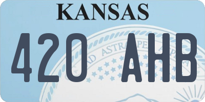 KS license plate 420AHB