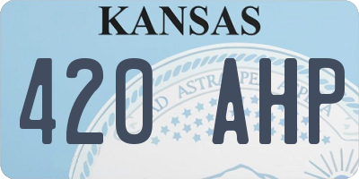KS license plate 420AHP