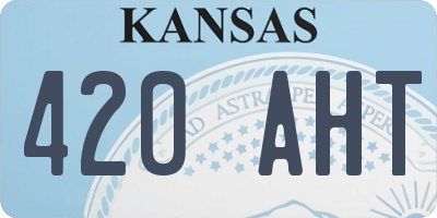 KS license plate 420AHT