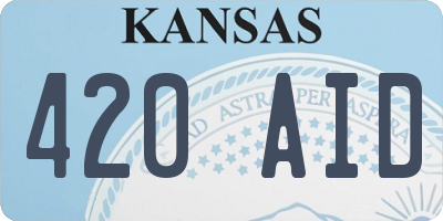 KS license plate 420AID