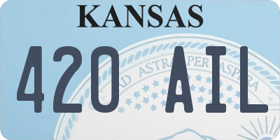 KS license plate 420AIL