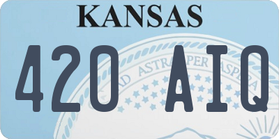 KS license plate 420AIQ