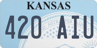 KS license plate 420AIU