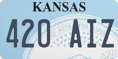 KS license plate 420AIZ