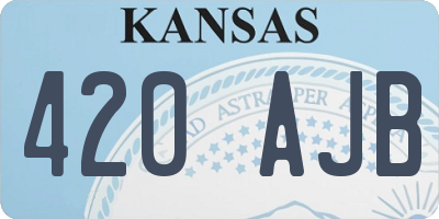 KS license plate 420AJB