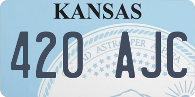 KS license plate 420AJC