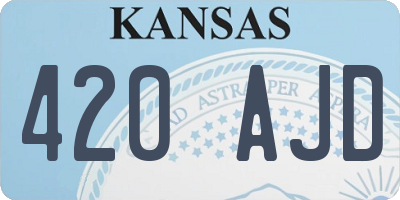 KS license plate 420AJD