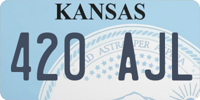 KS license plate 420AJL