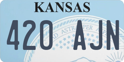 KS license plate 420AJN