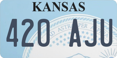 KS license plate 420AJU
