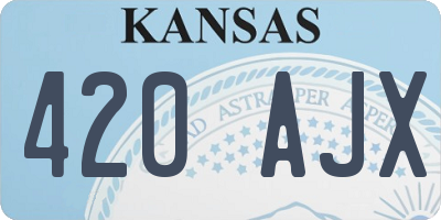 KS license plate 420AJX
