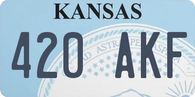 KS license plate 420AKF