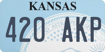 KS license plate 420AKP