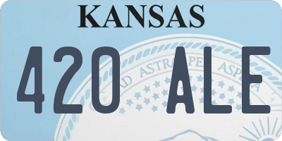 KS license plate 420ALE