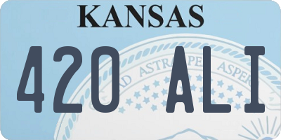 KS license plate 420ALI