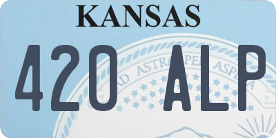 KS license plate 420ALP