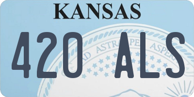 KS license plate 420ALS