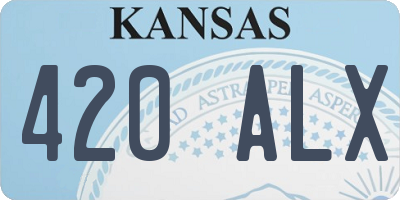 KS license plate 420ALX