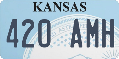 KS license plate 420AMH