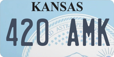KS license plate 420AMK