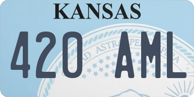 KS license plate 420AML