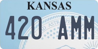 KS license plate 420AMM