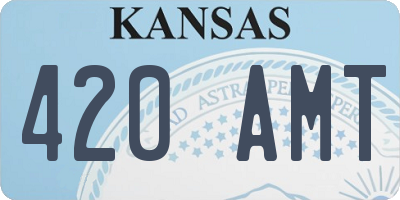 KS license plate 420AMT