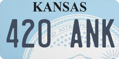 KS license plate 420ANK