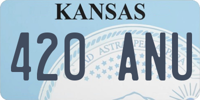 KS license plate 420ANU