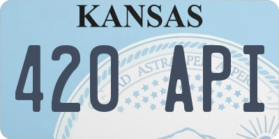 KS license plate 420API
