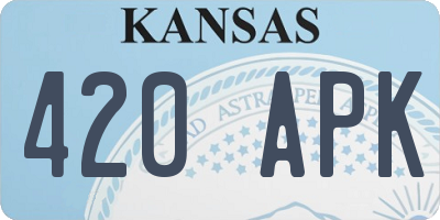 KS license plate 420APK