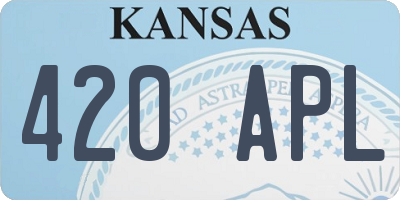 KS license plate 420APL