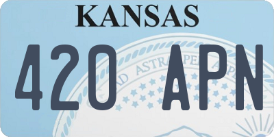 KS license plate 420APN