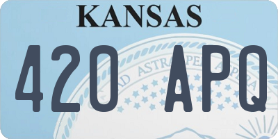 KS license plate 420APQ