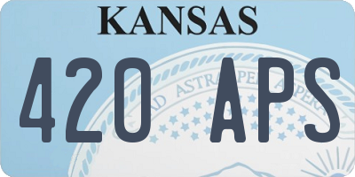 KS license plate 420APS