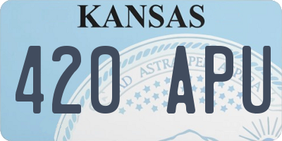 KS license plate 420APU