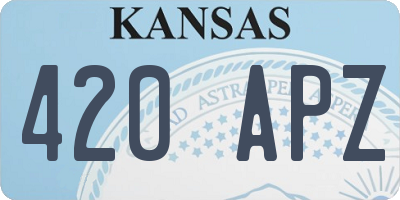 KS license plate 420APZ