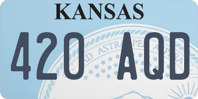 KS license plate 420AQD
