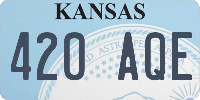 KS license plate 420AQE