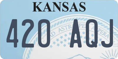 KS license plate 420AQJ