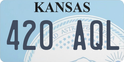 KS license plate 420AQL