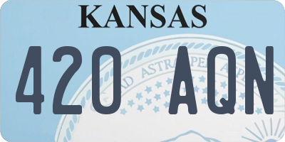 KS license plate 420AQN