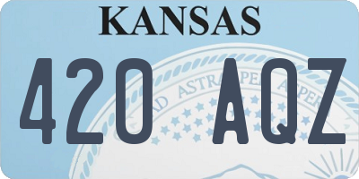 KS license plate 420AQZ