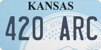 KS license plate 420ARC